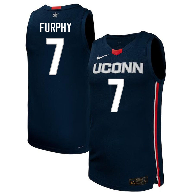 Uconn Huskies #7 Jacob Furphy College Basketball Jersey Stitched-Alternater Navy